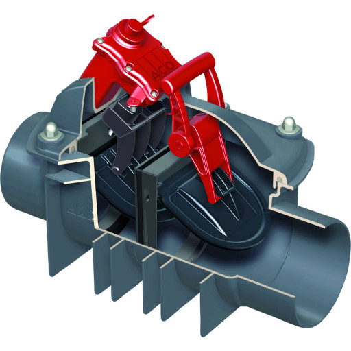 Aco Quatrix-K 3F højvandslukke til brønd, sort spildevand, Ø110 mm