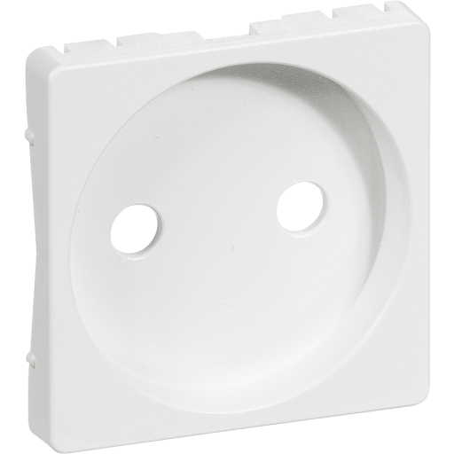 LAURITZ KNUDSEN FUGA® Afdækning til stikkontakt 1M uden jord, ny type med hvid.