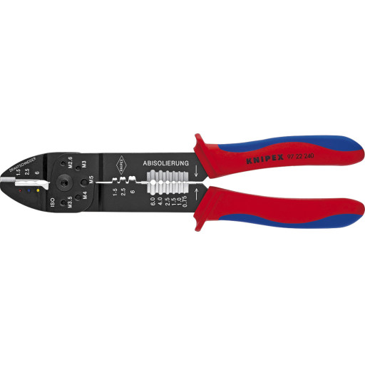 Knipex crimptang 240 mm - til diverse kabelsko i sort billede