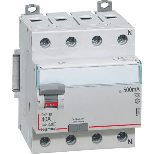 RCD DX3 PFI 25A 500mA, 4P, 4M, 10kA, type A