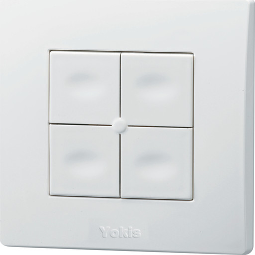 Yokis TLM4T45P batteritryk, 4 slutte, hvid