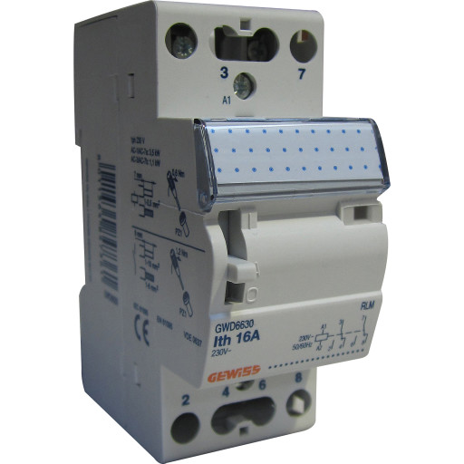 Relé 2 bryter 16A 230V AC GWD6630