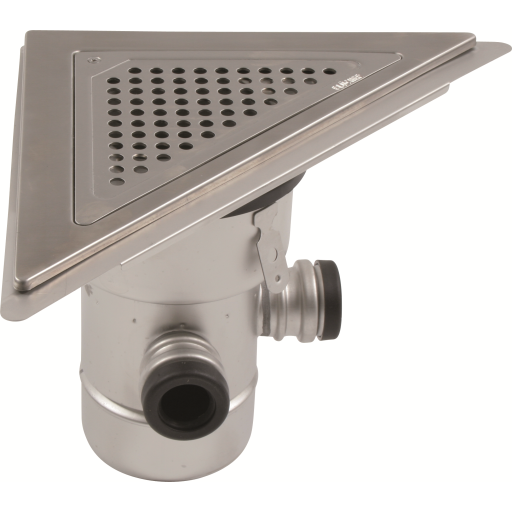 Blücher 110 mm hjørneafløb til smøremembran, med studs, lodret