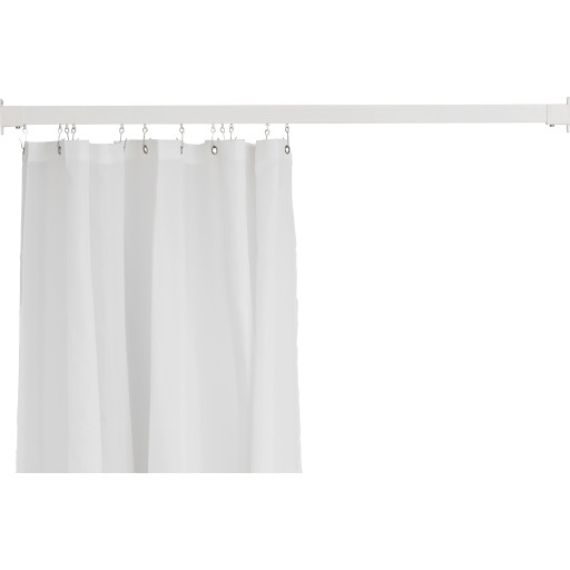 Van Der P Profil5001 Flad skinne 15x33mm. 1800mm lige, komplet. Sølv