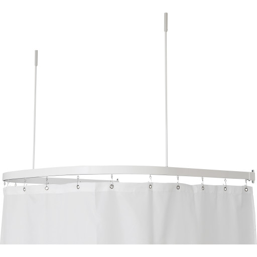 Van Der P Profil5001 badeforhængsstang, 90x90x90 cm, hvid billede