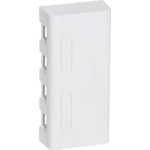 LAURITZ KNUDSEN Montageboks Softline 2½ modul, for 4 stk. Actassi® konnektor, (LBD) 14,5x6,5x3,5 cm farve: hvid