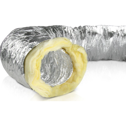 Flexslange, alufolie Ø100mm x 10m - varmeisoleret billede