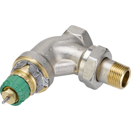Danfoss RA-DV Dynamisk Valve radiatorventil, vinkelløbende, 3/8" billede