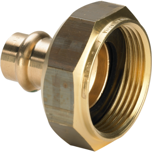 Viega Sanpress tilslutningsforskruning, brugsvand, varme, muffe/muffe, 18 mm x 3/4" billede