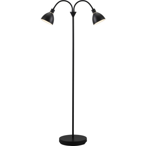 Nordlux Ray golvlampa, 2-armad, svart