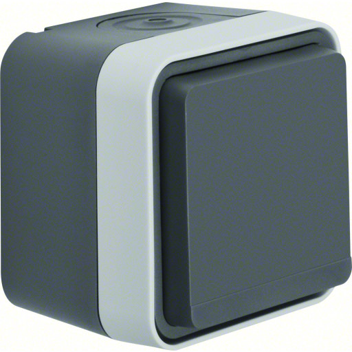 Udendrs stikkontakt, schuko komplet, gr, IP55 - Berker W.1