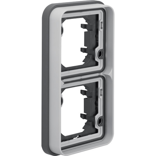5 stk Berker W.1 ramme dobbelt lodret, IP55, grå