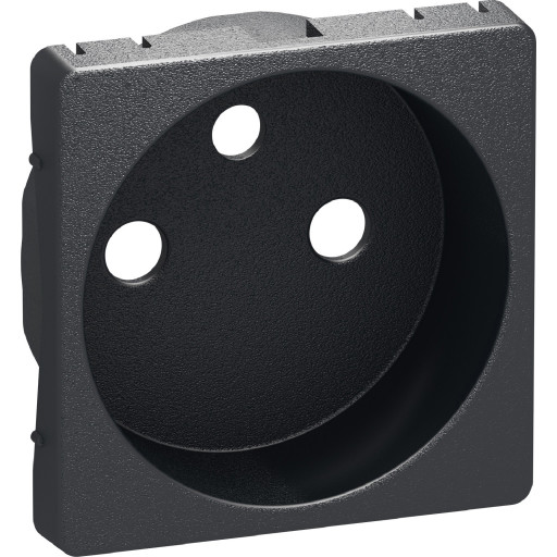 FUGA, Afdkning til stikkontakt med pind-jord, 1 modul, koksgr - Lauritz Knudsen