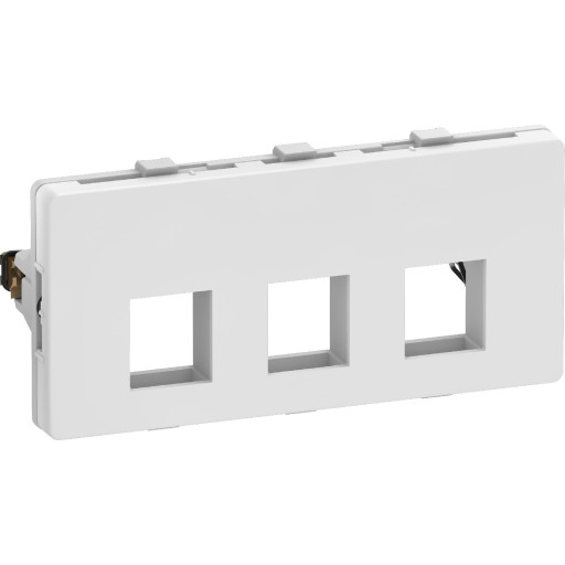 LAURITZ KNUDSEN Dataudtag FUGA - 2 modul, for 3 stk. Keystone konnektor (L), leveres uden konnektor, farve: hvid