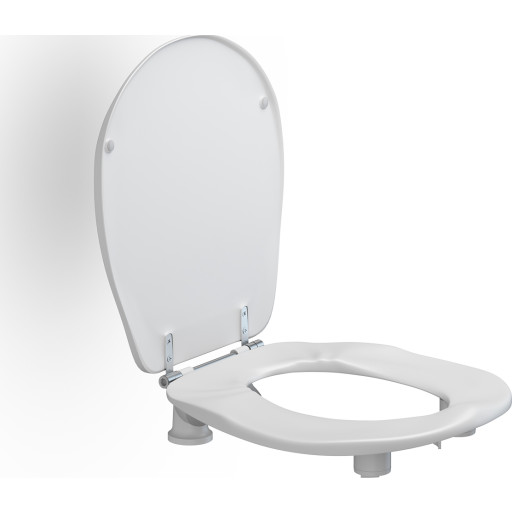 Pressalit Care toalettsete Ergosit 5 cm m/lokk Hvit Backuptype - VVS