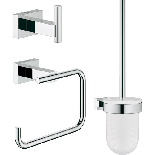 Grohe Essentials Cube 3i1 tilbehørssæt, krom billede