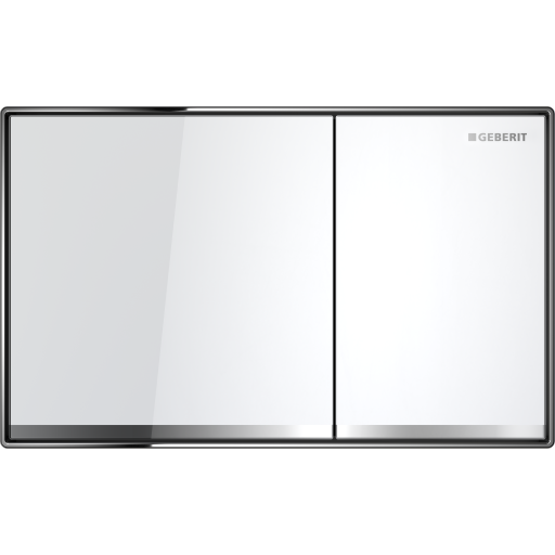 Geberit Sigma 60 Square betjeningsplade, hvidt glas billede
