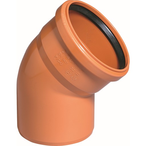 Ostendorf 110 mm 88 gr. PVC-kloakbøjning