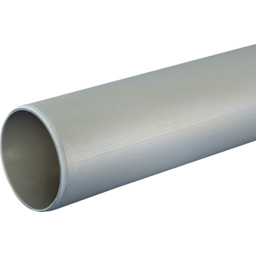 Wavin Wafix afløbsrør, uden muffe, Ø110 mm, 6 meter, plast, grå