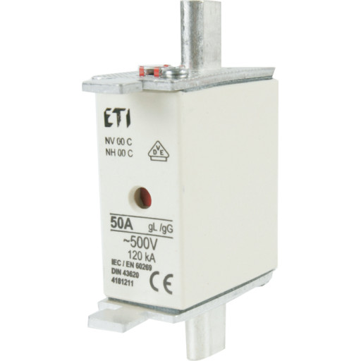 ETI NH 000 Knivsikring 50A 500V gL/gG