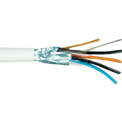 NEXANS Signalkabel skærmet, halogenfri 3x2x0,6mm PTS hvid spole kabeldiameter 5,5mm - (100 meter)