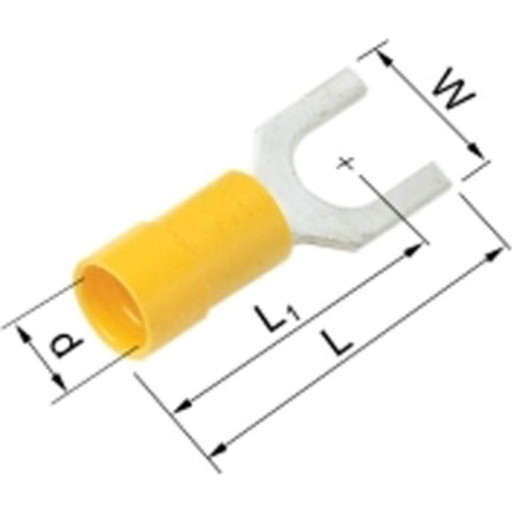 100 stk ISOL. GAFFEL KABELSKO A4643G M4