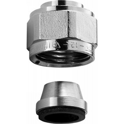 Kompressionskobling 3/8" x 10 mm, Forkromet, Messing, VA-godkendt