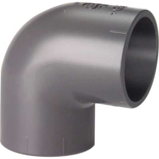 +GF+ vinkel, 90°, Ø25 mm, plast, grå billede