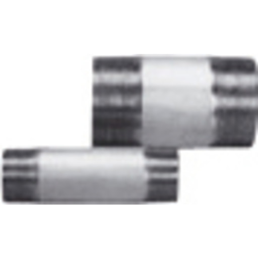 Rustfrit nippelrør 3/4" x 150 mm