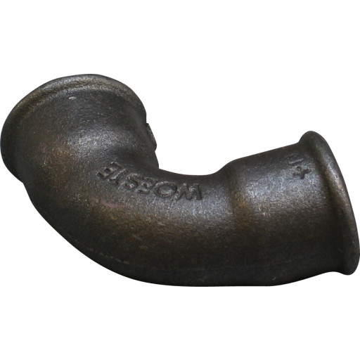 Sort bøjning, muffe/muffe 1/2" - kort billede