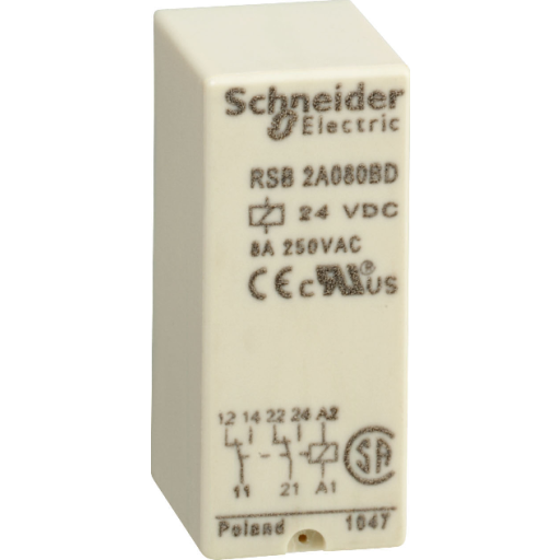 Billede af 10 stk INTERFACERELÆ 8A 2C/O 24VDC