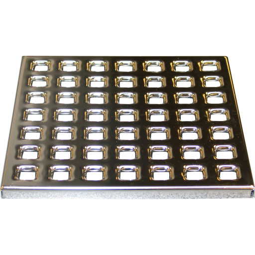 H.F. Hansen afløbsrist, 146x146x10 mm, rustfrit stål