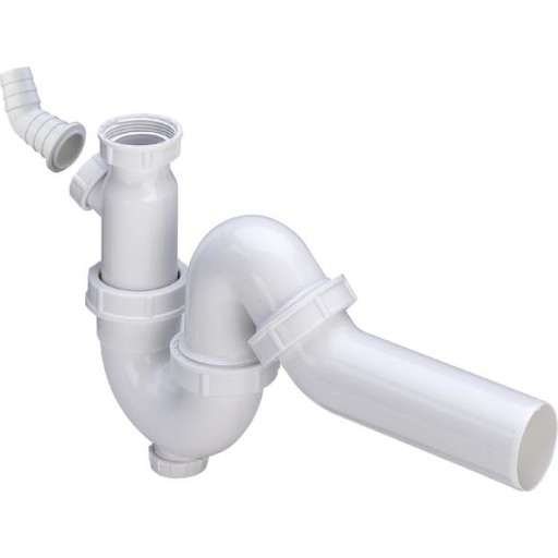 VIEGA Køkkenvandlås 1 1/2 Ø50 mm med slangeforskruning og renseprop