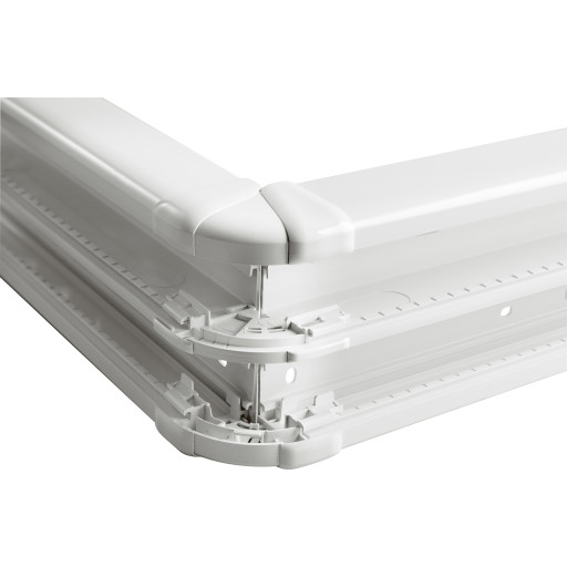 5 stk Klikksystem Utvendig Hjørne 50×130 Hvit