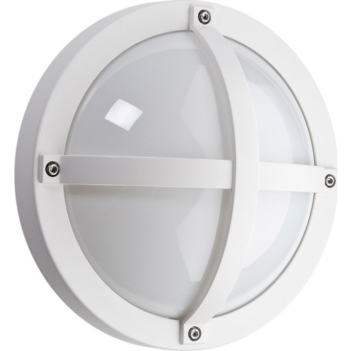 SG Armaturen - Solo LED 12,5w 3000K med sensor, væglampe IP65 - Mat hvid