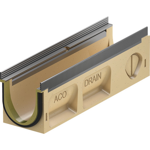 ACO V100S Seal In Afløbsrende type 0.1 m/pakn. 0,5 mtr. Kombielement. Galv. Karm
