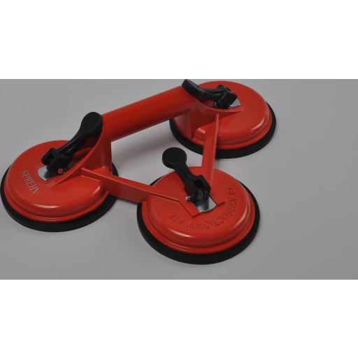 Glasløfter alu, max 150kg Til glas, fliser & lign. m/glat overflade, 3 sugekopper 4´´