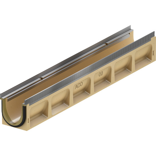 Aco Drain Multiline Seal In V100S afløbsrende, 100 cm, med fald, polymerbeton