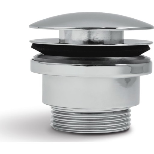 Svedbergs bundventil, push-open, krom billede