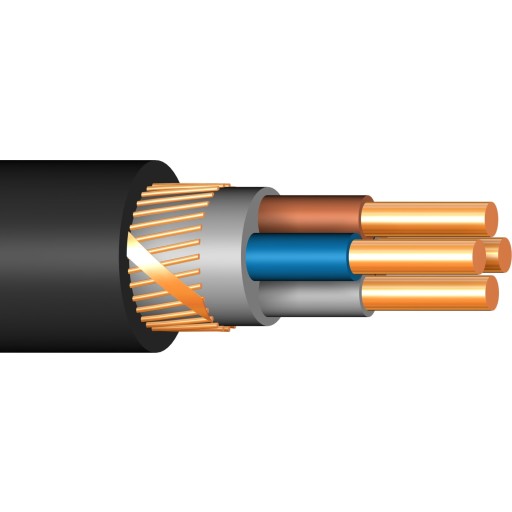 Kabel EXQJ 4×10/10 DCA, sort, T500