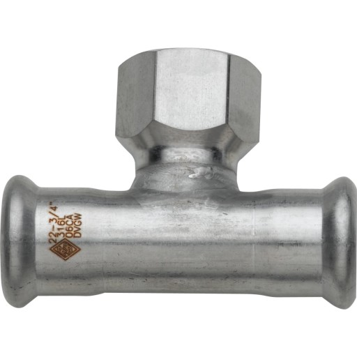 35 X 1 2 X 35 Mm Turbo Inox Tee Muffe Fra Turbopress