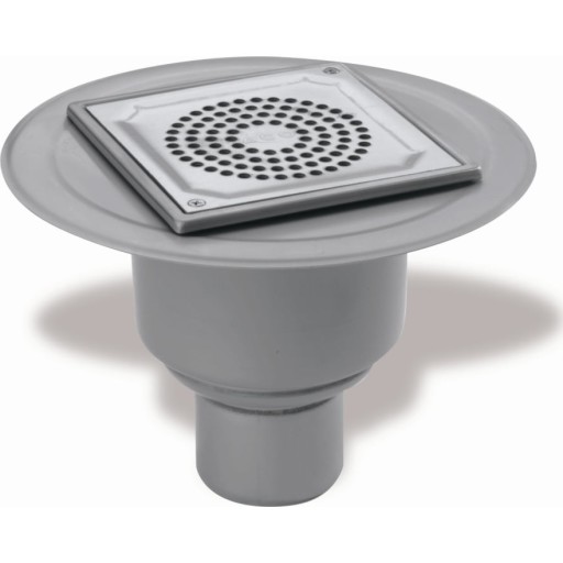 ACO 75 mm afløbsskål til smøremembran, uden studs, lodret