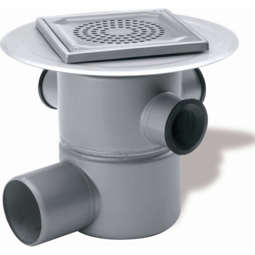 Aco afløbsskål, til beton og flisegulv, Ø75 mm billede