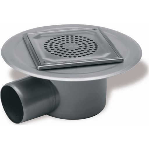 ACO 75 mm afløbsskål t/smøremembran, u/studs, vandret, lav
