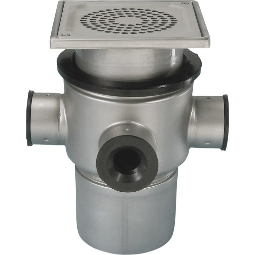 ACO 110 mm afløbsskål til beton, med studs, lodret