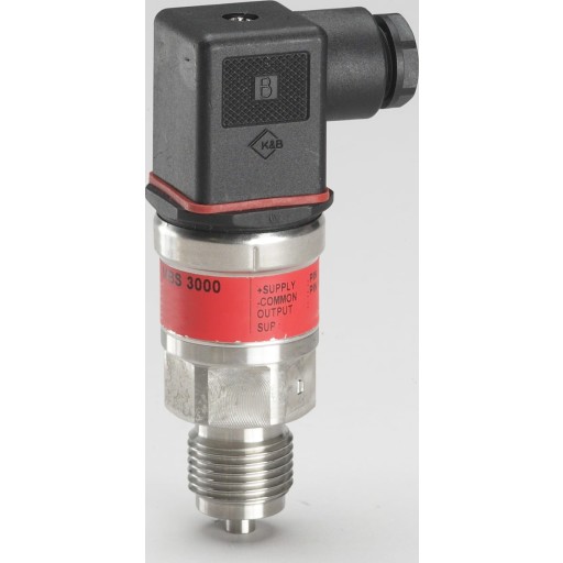 Tryktransmitter MBS 3000, 0-10 bar relativ, 4-20 mA, G1/2″, stik