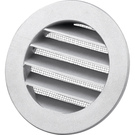 Duka DUSAV rist Ø100 mm - Aluminium, Alu, Med flange samt medfluenet