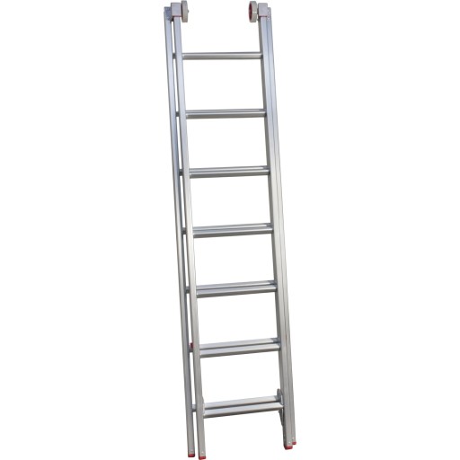 Jumbo Skydestige 2x7 trin - Max. stigelængde 3,5m, transportlængde 2,1m
