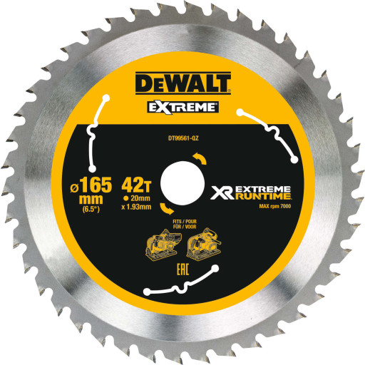 DeWALT XR Extreme DT99561-QZ - Rundsavsklinge - 165 mm - 42 tænder