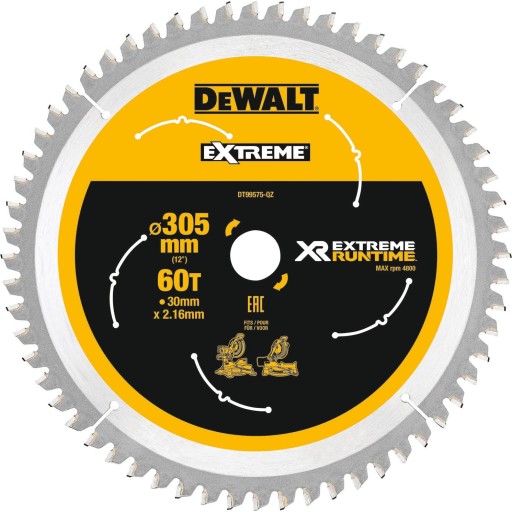 Dewalt rundsavsklinge Ø305/30 - 60tands